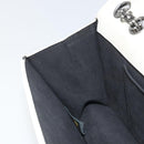 CHANEL 2.55 Chain Shoulder Bag Leather White Silver CC Auth ep13093-19