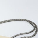 CHANEL 2.55 Chain Shoulder Bag Leather White Silver CC Auth ep13093-8
