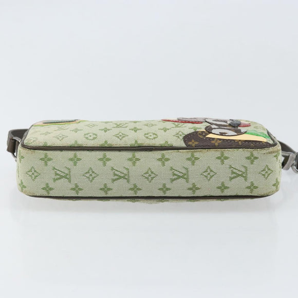 LOUIS VUITTON Mini Tale de Fe Pochette Accessory Pouch Khaki M92274 Auth ep13094