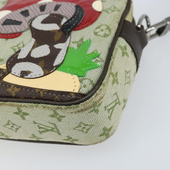 LOUIS VUITTON Mini Tale de Fe Pochette Accessory Pouch Khaki M92274 Auth ep13094