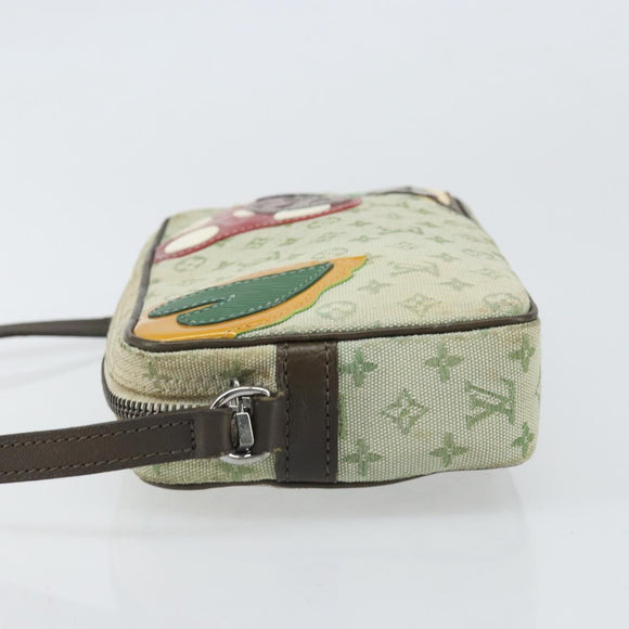 LOUIS VUITTON Mini Tale de Fe Pochette Accessory Pouch Khaki M92274 Auth ep13094