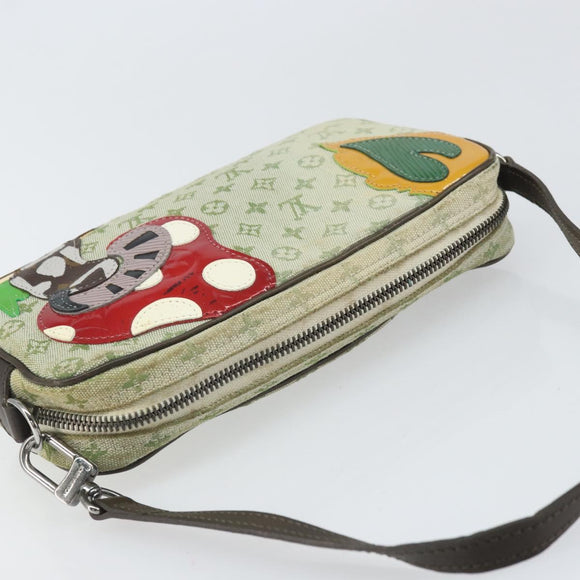 LOUIS VUITTON Mini Tale de Fe Pochette Accessory Pouch Khaki M92274 Auth ep13094