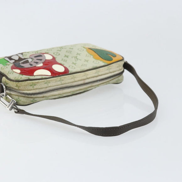 LOUIS VUITTON Mini Tale de Fe Pochette Accessory Pouch Khaki M92274 Auth ep13094