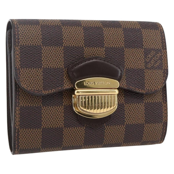 LOUIS VUITTON Damier Ebene Portefeuille Joy Bifold Wallet N60034 LV Auth ep13095