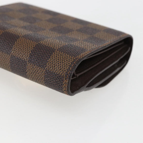 LOUIS VUITTON Damier Ebene Portefeuille Joy Bifold Wallet N60034 LV Auth ep13095