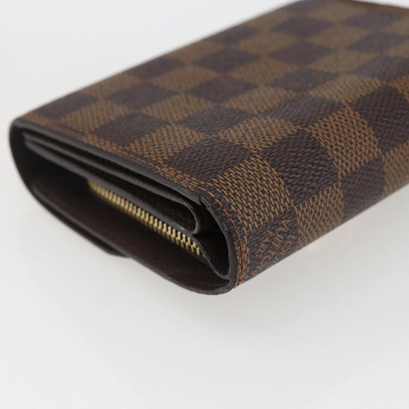 LOUIS VUITTON Damier Ebene Portefeuille Joy Bifold Wallet N60034 LV Auth ep13095