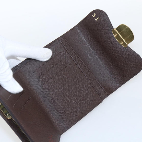 LOUIS VUITTON Damier Ebene Portefeuille Joy Bifold Wallet N60034 LV Auth ep13095