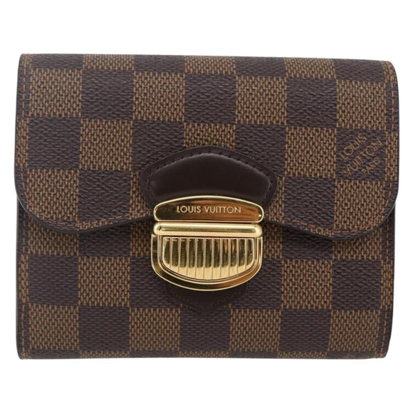 LOUIS VUITTON Damier Ebene Portefeuille Joy Bifold Wallet N60034 LV Auth ep13095