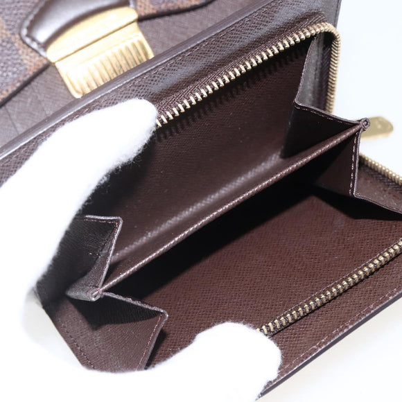 LOUIS VUITTON Damier Ebene Portefeuille Joy Bifold Wallet N60034 LV Auth ep13095