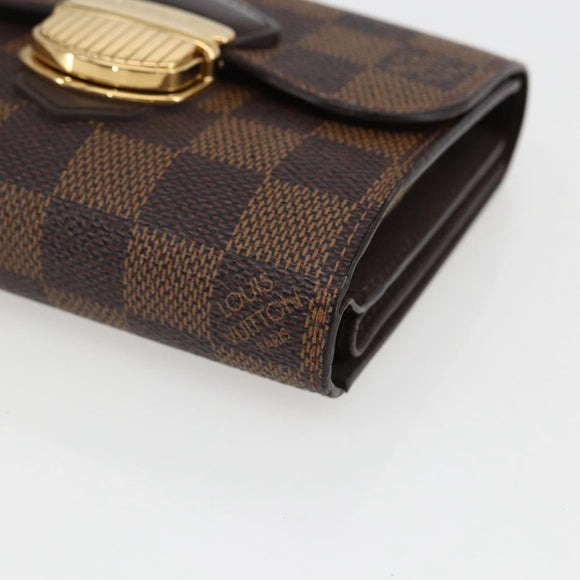 LOUIS VUITTON Damier Ebene Portefeuille Joy Bifold Wallet N60034 LV Auth ep13095