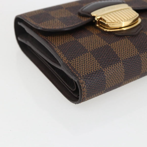 LOUIS VUITTON Damier Ebene Portefeuille Joy Bifold Wallet N60034 LV Auth ep13095