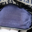 FENDI Zucchino Canvas Mamma Baguette Shoulder Bag Navy Silver Auth ep13096-12