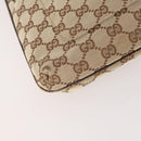 GUCCI GG Canvas Schultertasche Beige Silber 122793 Auth ep13100-11