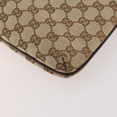 GUCCI GG Canvas Schultertasche Beige Silber 122793 Auth ep13100-12