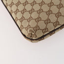 GUCCI GG Canvas Schultertasche Beige Silber 122793 Auth ep13100-13