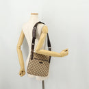 GUCCI GG Canvas Schultertasche Beige Silber 122793 Auth ep13100-23