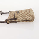 GUCCI GG Canvas Schultertasche Beige Silber 122793 Auth ep13100-5