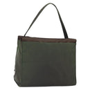 PRADA Shoulder Bag Nylon Khaki Silver Auth ep13101-1