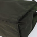 PRADA Shoulder Bag Nylon Khaki Silver Auth ep13101-9