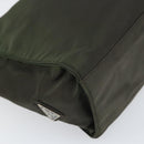 PRADA Shoulder Bag Nylon Khaki Silver Auth ep13101-14