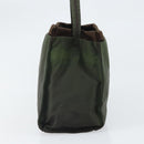 PRADA Shoulder Bag Nylon Khaki Silver Auth ep13101-4