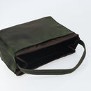 PRADA Shoulder Bag Nylon Khaki Silver Auth ep13101-6