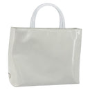 PRADA Hand Bag Patent leather Gray Silver Auth ep13103-1