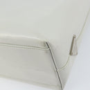 PRADA Hand Bag Patent leather Gray Silver Auth ep13103-15