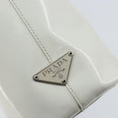 PRADA Hand Bag Patent leather Gray Silver Auth ep13103-9
