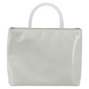 PRADA Hand Bag Patent leather Gray Silver Auth ep13103-13