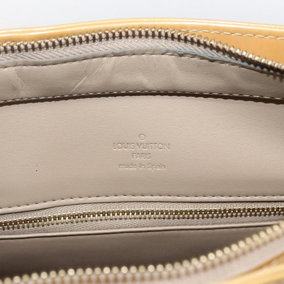 LOUIS VUITTON Monogram Vernis Houston Hand Bag Beige M91004 LV Auth ep13106