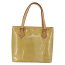 LOUIS VUITTON Monogram Vernis Houston Hand Bag Beige M91004 LV Auth ep13106-2