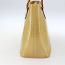 LOUIS VUITTON Monogram Vernis Houston Hand Bag Beige M91004 LV Auth ep13106-3
