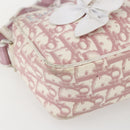 Christian Dior Trotter Canvas Shoulder Bag Pink Silver Auth ep13107-14