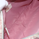 Christian Dior Trotter Canvas Shoulder Bag Pink Silver Auth ep13107-11