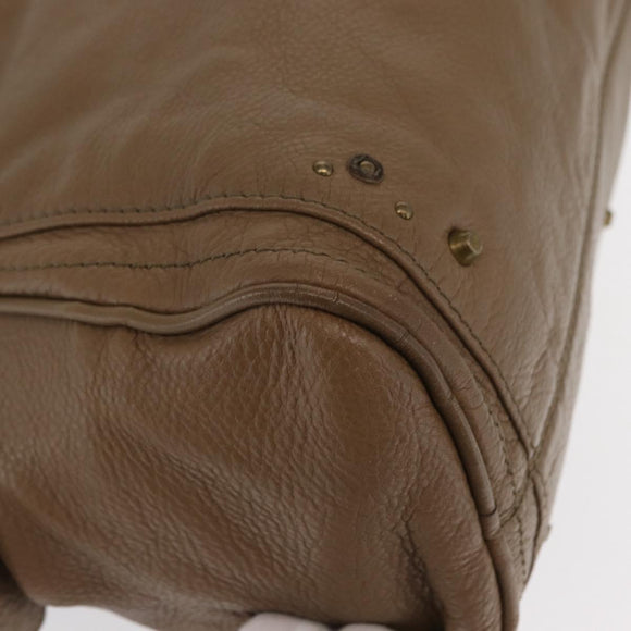 Chloe Paddington Hand Bag Leather Brown Gold Silver Auth ep13108V