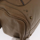 Chloe Paddington Hand Bag Leather Brown Gold Silver Auth ep13108V-12