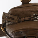 Chloe Paddington Handtasche Leder Braun Gold Silber Auth ep13108V-21