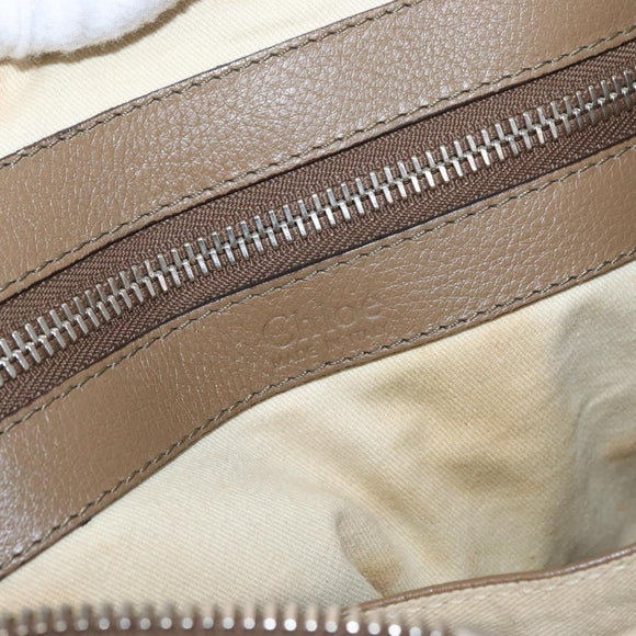 Chloe Paddington Handtasche Leder Braun Gold Silber Auth ep13108V