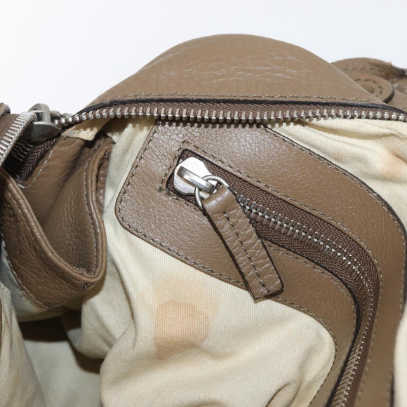 Chloe Paddington Handtasche Leder Braun Gold Silber Auth ep13108V