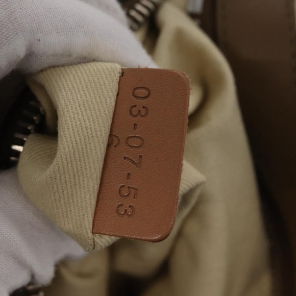 Chloe Paddington Hand Bag Leather Brown Gold Silver Auth ep13108V