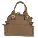 Chloe Paddington Handtasche Leder Braun Gold Silber Auth ep13108V-2