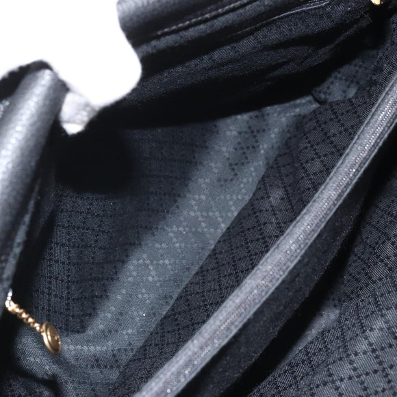 GUCCI Bamboo Tote Bag Suede Leather Black Gold 002 2855 0322 0 Auth ep13109