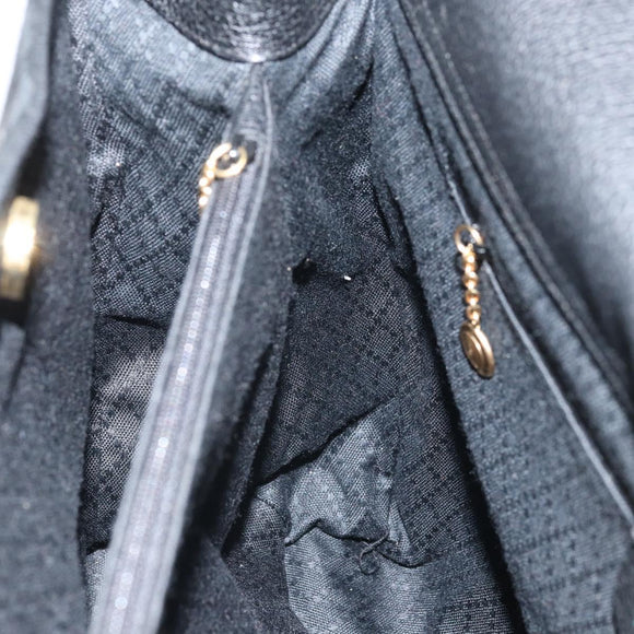 GUCCI Bamboo Tote Bag Suede Leather Black Gold 002 2855 0322 0 Auth ep13109