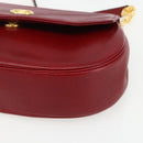 Christian Dior Shoulder Bag Leather Red Gold Auth ep13111-10