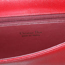 Christian Dior Shoulder Bag Leather Red Gold Auth ep13111-15