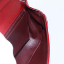 Christian Dior Shoulder Bag Leather Red Gold Auth ep13111-18