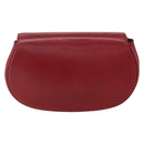 Christian Dior Shoulder Bag Leather Red Gold Auth ep13111-3