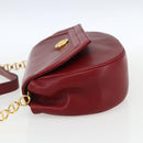 Christian Dior Shoulder Bag Leather Red Gold Auth ep13111-4