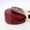 Christian Dior Shoulder Bag Leather Red Gold Auth ep13111-5